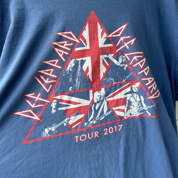 Def Leppard graphic concert T tour 2017 United States/Canada blue 2XL - Picture 2 of 9